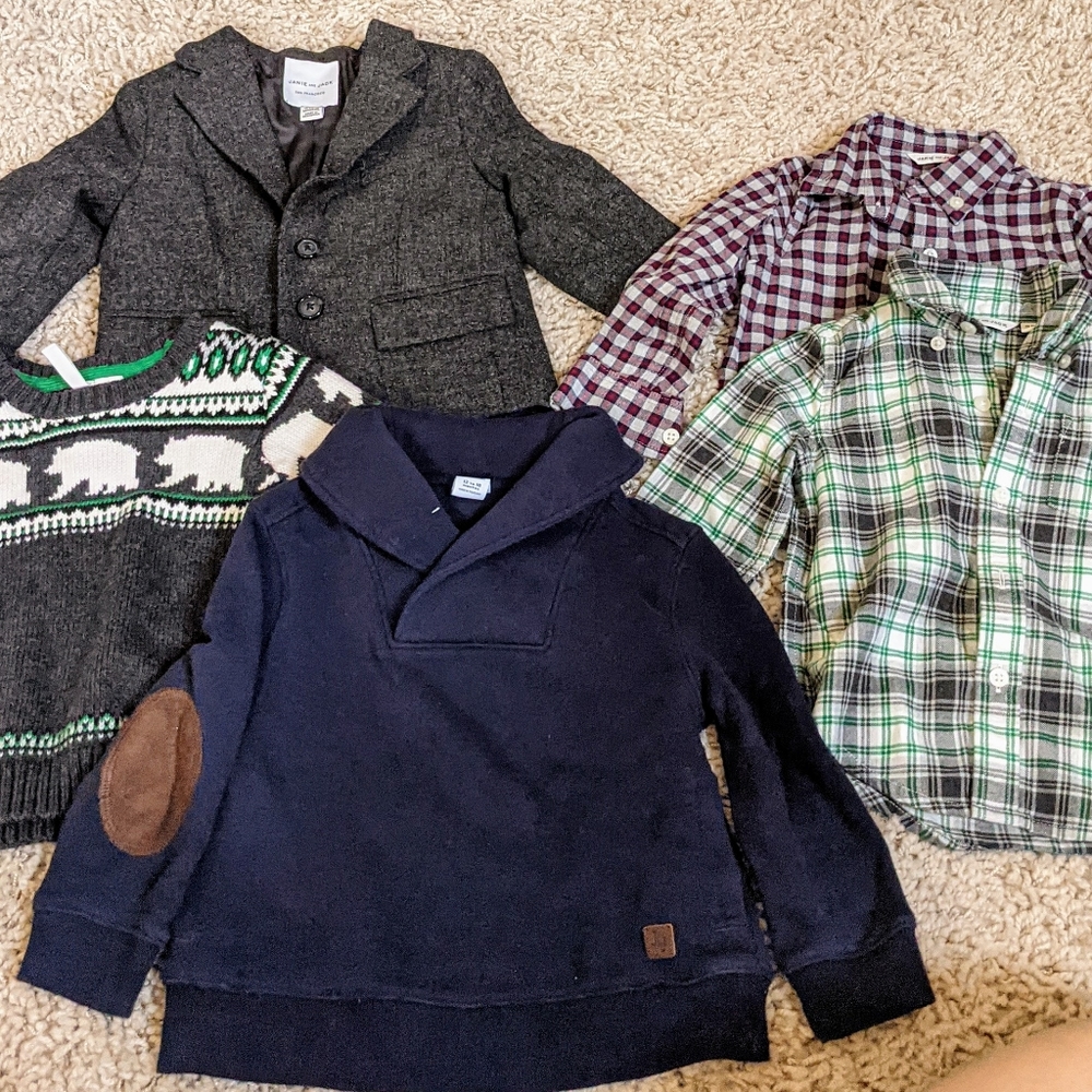 Lot of 5 Janie and Jack Boys Winter Formal Clothing